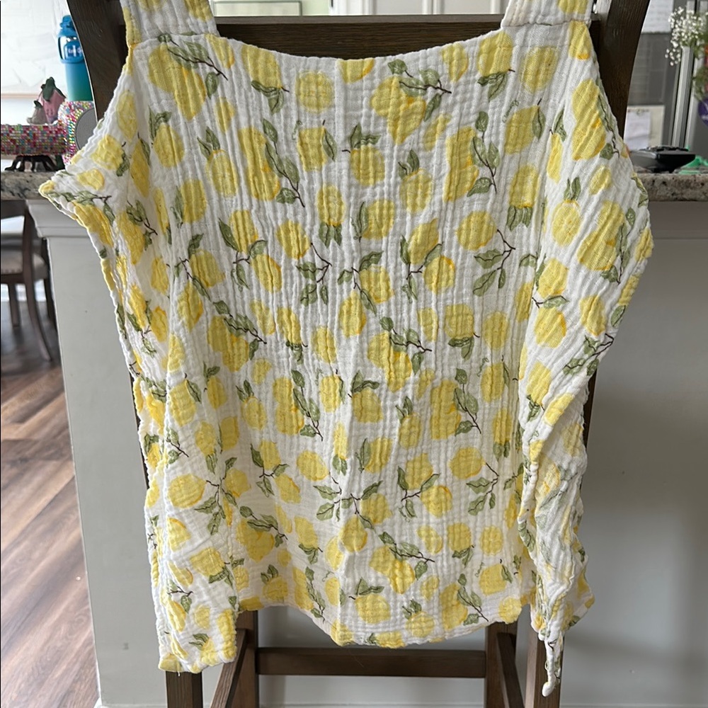 Yellow Lemon Print Women's Nursing/Car Seat Cover